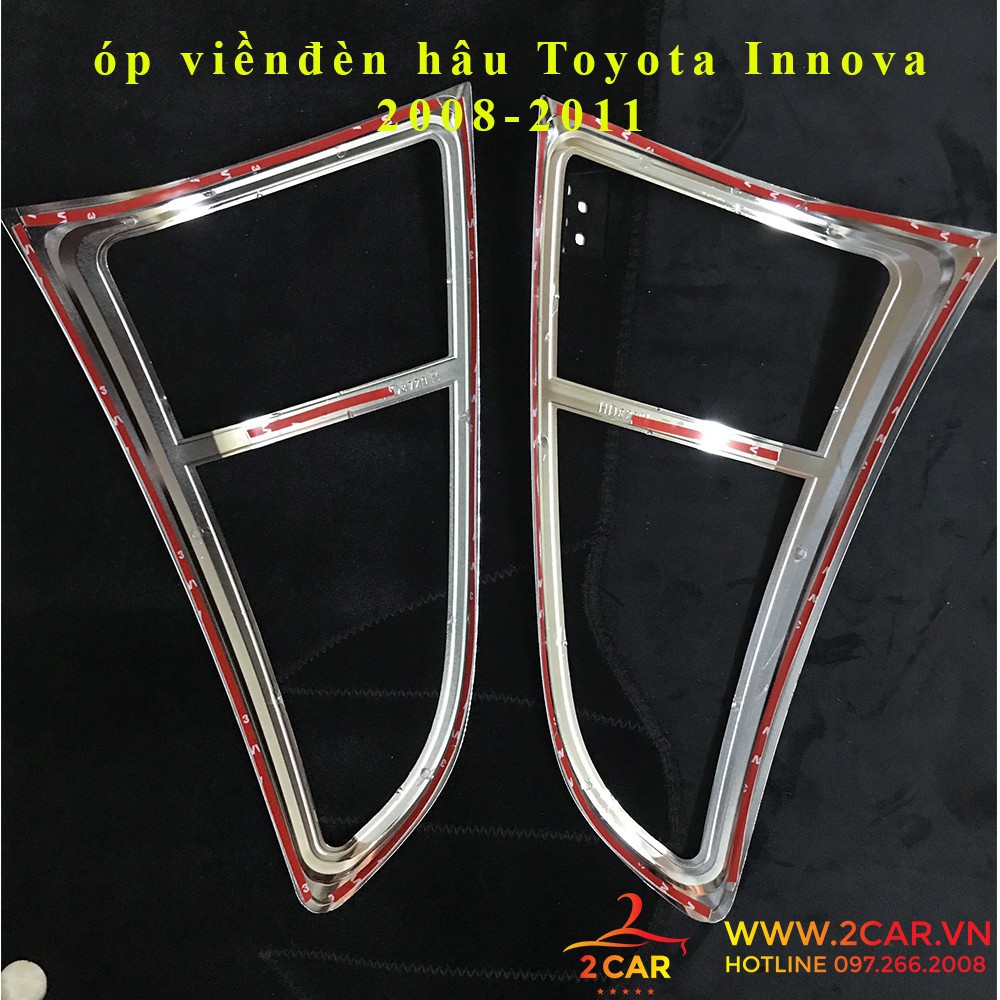 Ốp viền đèn hậu Toyota Innova 2008-2011 nhựa mạ crom cao cấp