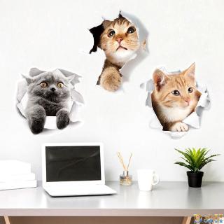 Miếng Dán Tường 3d Hình Chó Mèo