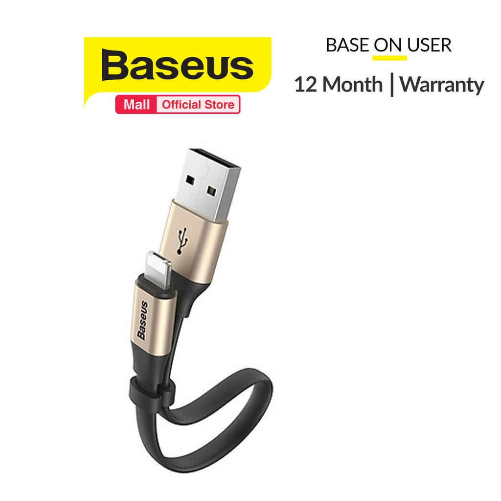 Cáp sạc BASEUS sạc nhanh và truyền dữ liệu tốc độ cao Nimble 2in1 chân Lightning &amp; Micro USB dài 23cm,sạc siêu nhanh