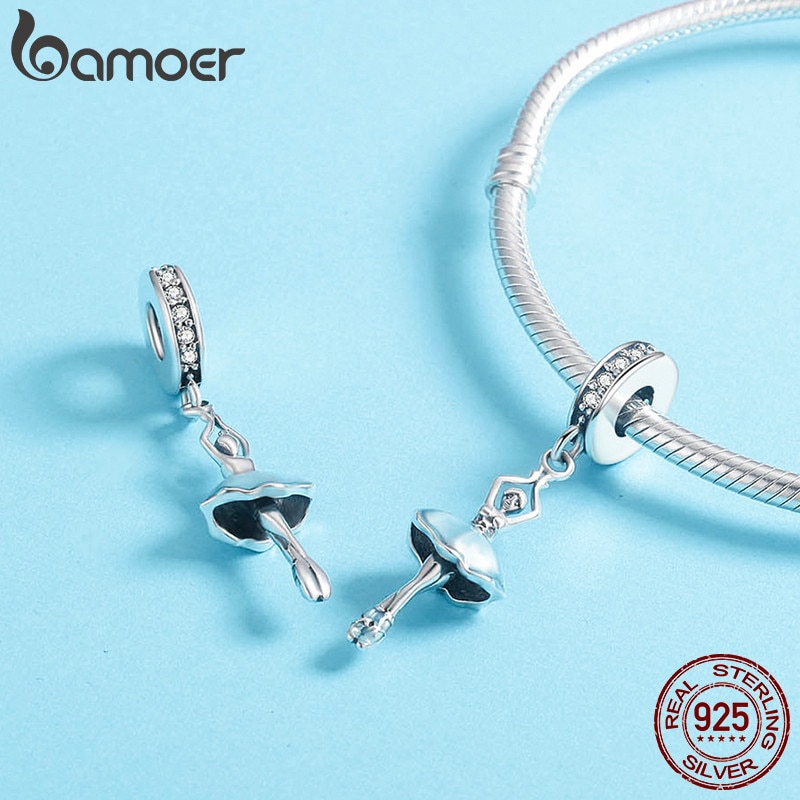 Hạt Charm Bamoer Hình Cô Gái Múa Ba Lê Xinh Xắn