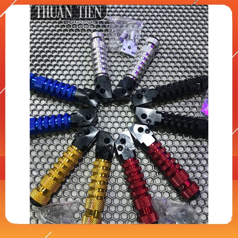 GÁC CHÂN SAU NHÔM KHÍA MÀU DÙNG CHO HONDA HOẶC YAMAHA ĐỦ MÀU CHẾ ĐƯỢC NHIỀU LOẠI XE