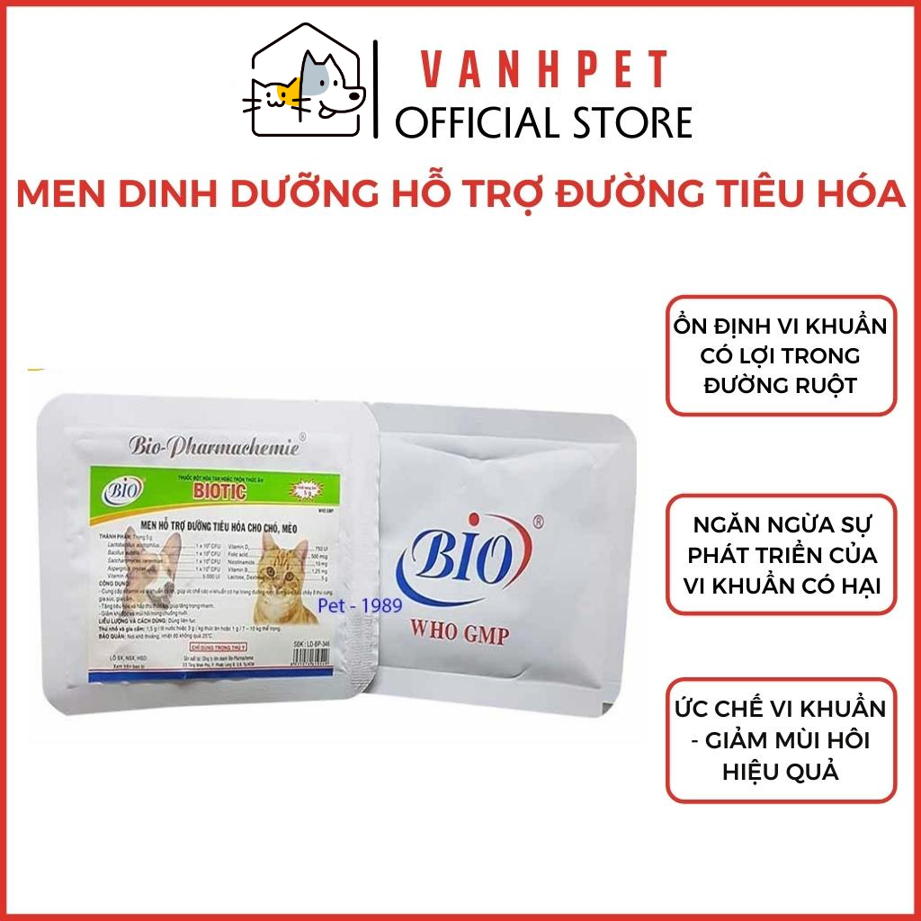 Men tiêu hóa Biotic 5g hỗ trợ đường tiêu hóa cho thú cưng chó mèo - vanhpet