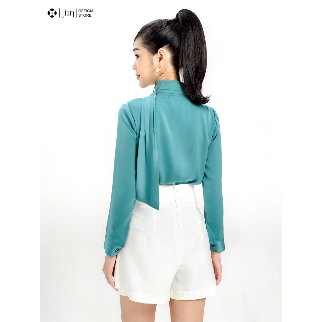 Quần short nữ Linbi mix túi nắp chất đẹp, phù hợp mặc đi chơi, đi làm liin clothing Q3497