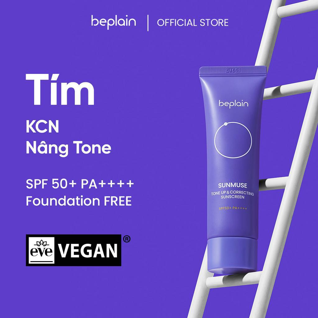 Beplain Set Làm sạch & Chống nắng Mask Sét Đậu Xanh 120ml & KCN Nâng tone 50ml