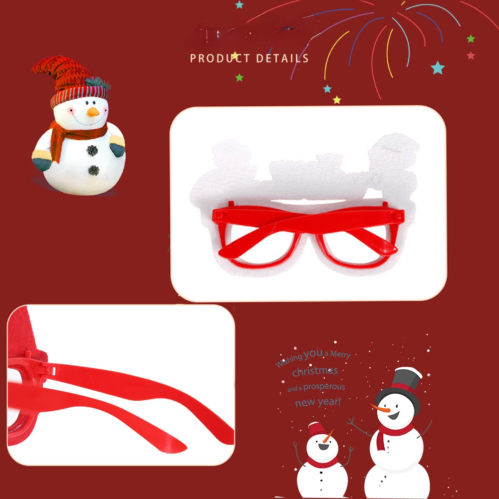 1 Khung Kính Đeo Hình Bông Tuyết Chúc Mừng Năm Mới 2023