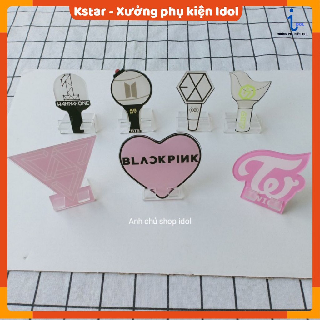 Giá đỡ điện thoại hình nhân vật Bangtan và logo kpop