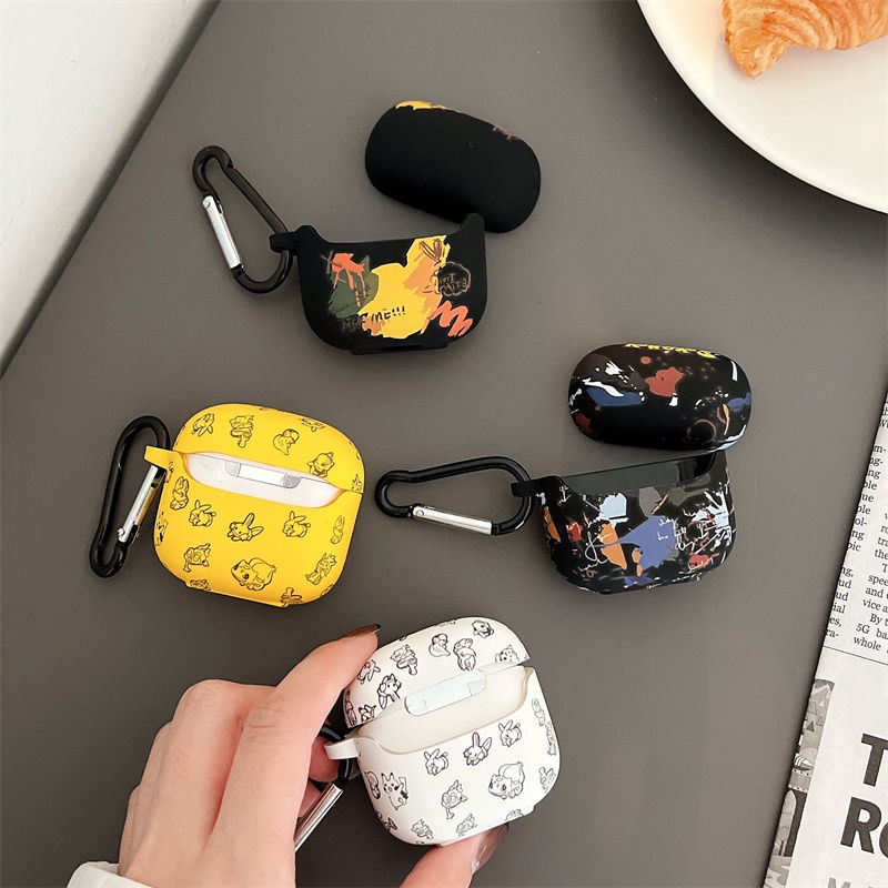 Vỏ Bọc Silicone Hình Pikachu Cho Hộp Sạc Tai Nghe Baseus Bowie E3