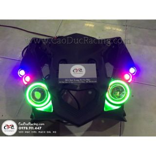 Full nguyên bộ mắt cú Winner 2 bóng led U7 xanh lá