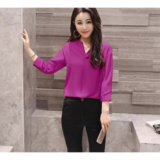 Áo sơ mi nữ xẻ eo