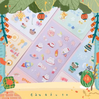 Hình Dán Nhựa Trong Trang Trí Lovely Bear Deco Sticker