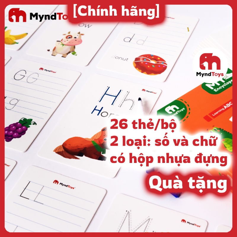 Đồ Chơi Giáo Dục Myndtoys - Thẻ Học Chữ Cái và Số Đếm (My Encyclopedia) Dành Cho Các Bé Trên 4 Tuổi