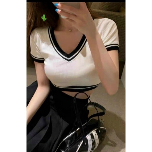 Áo thun croptop cổ tim ☘️☘️☘️☘️P/G8 alohashop91