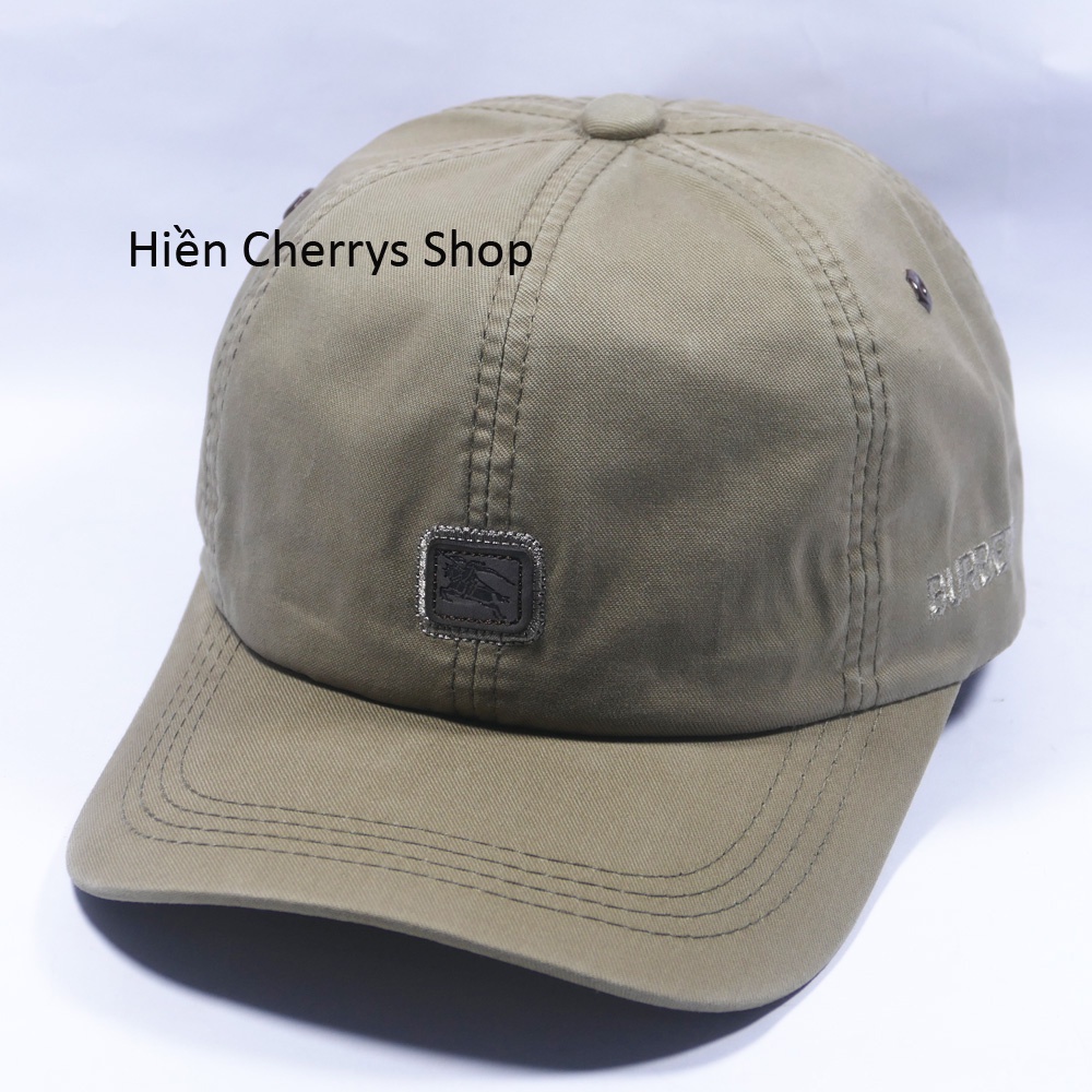 Nón kết có mặt da in hình con ngựa chất liệu kaki oát mềm tạo cảm giác thoải mái cho người đội