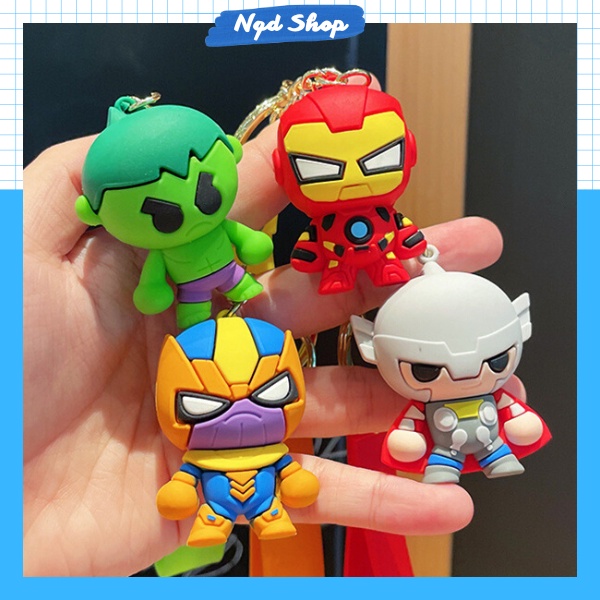 Móc khóa xe máy biệt đội siêu anh hùng Avengers, móc khóa treo balo các siêu anh hùng trong Marvel hot trend Tik Tok