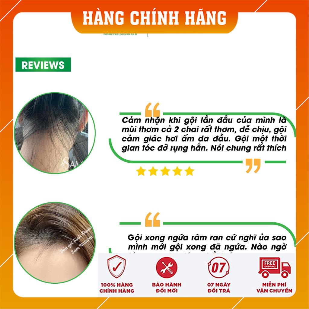 Bộ dầu gội kích mọc tóc Cặp gội xả Sinh Khương Sam Natural - giúp Ngăn Rụng Tóc, Hỗ Trợ Mọc Tóc Hiệu Qủa 500ml. MM123
