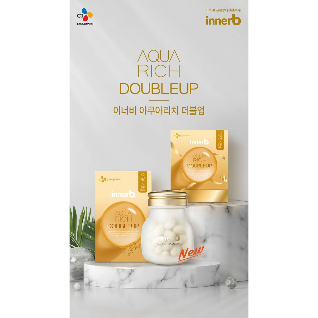 Viên Uống Cấp Nước Và Collagen InnerB Aqua Rich Double Up 70 viên | Thế Giới Skin Care