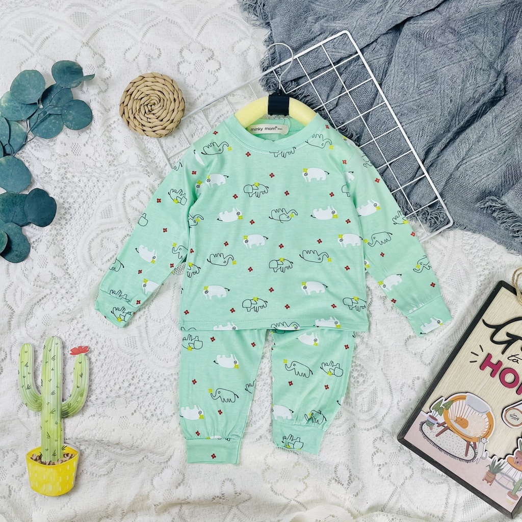 Bộ Thun Lạnh Dài Tay Cho Bé Trai, Bé Gái Minky Mom In Hình Trái Cây Dễ Thương, Bộ Thu Đông Cho Bé - TD2