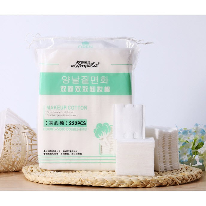 Bông tẩy trang túi 3 lớp lameila 222 miếng