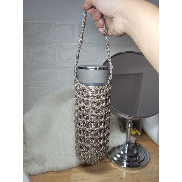 TÚI ĐỰNG BINH NƯỚC, TÚI ĐỤNG CHAI NƯỚC HANDMADE BẰNG LEN