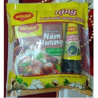 Hạt nêm MAGGI Nấm hương (450g) + Tặng 1 chai nước tương MAGGI Đậm đặc (200ml)