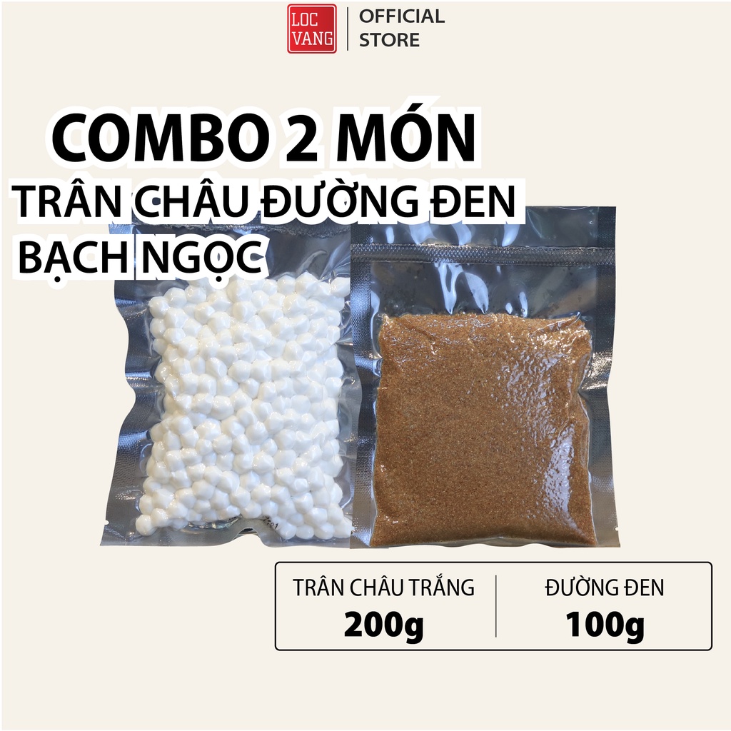 SET 2 MÓN Trân Châu Đường Đen Nâu Hàn Quốc BẠCH NGỌC Làm Trà Sữa Tự Pha