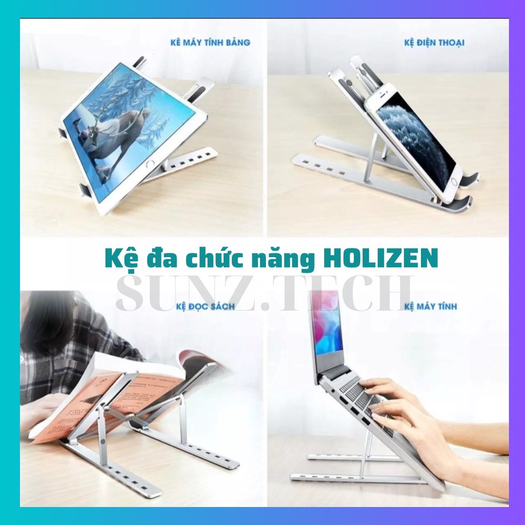 Giá đỡ laptop, macbook, ipad N3 bằng NHÔM CAO CẤP, kệ đỡ máy tính tản nhiệt, gấp gọn, chịu lực siêu tốt