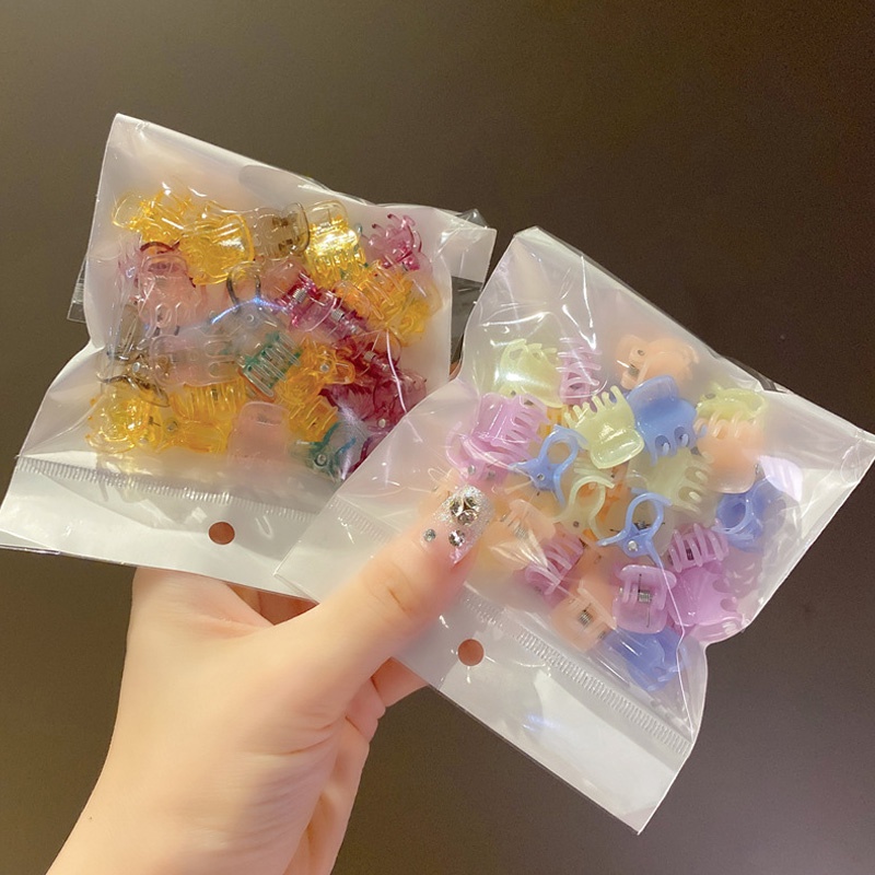 20 Kẹp tóc mini trong suốt màu kẹo dành cho nữ