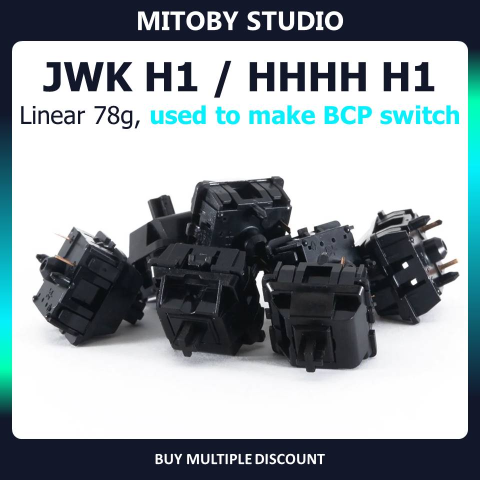 JWK H1 linear switch công tắc bàn phím cơ HHHH H1 để chế BCP switch  - Mitoby Studio