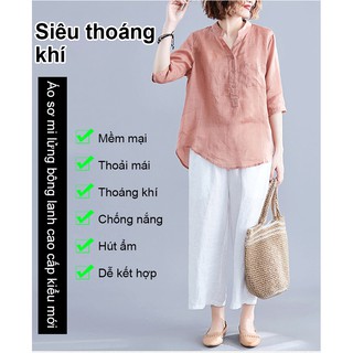 Áo Sơ Mi Nữ Tay Lửng Thời Trang Hàn Quốc