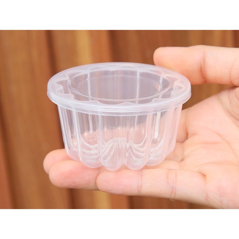 Bộ 10 Khuôn Hoa làm Rau câu, Làm Bánh CÓ NẮP (rộng 6,8cm)