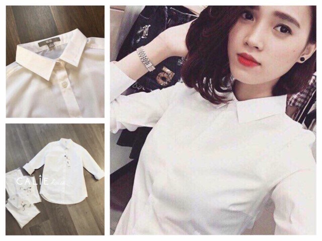 Sơ mi trắng chất thô lụa không nhăn nhàu