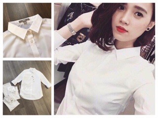Sơ mi trắng chất thô lụa không nhăn nhàu