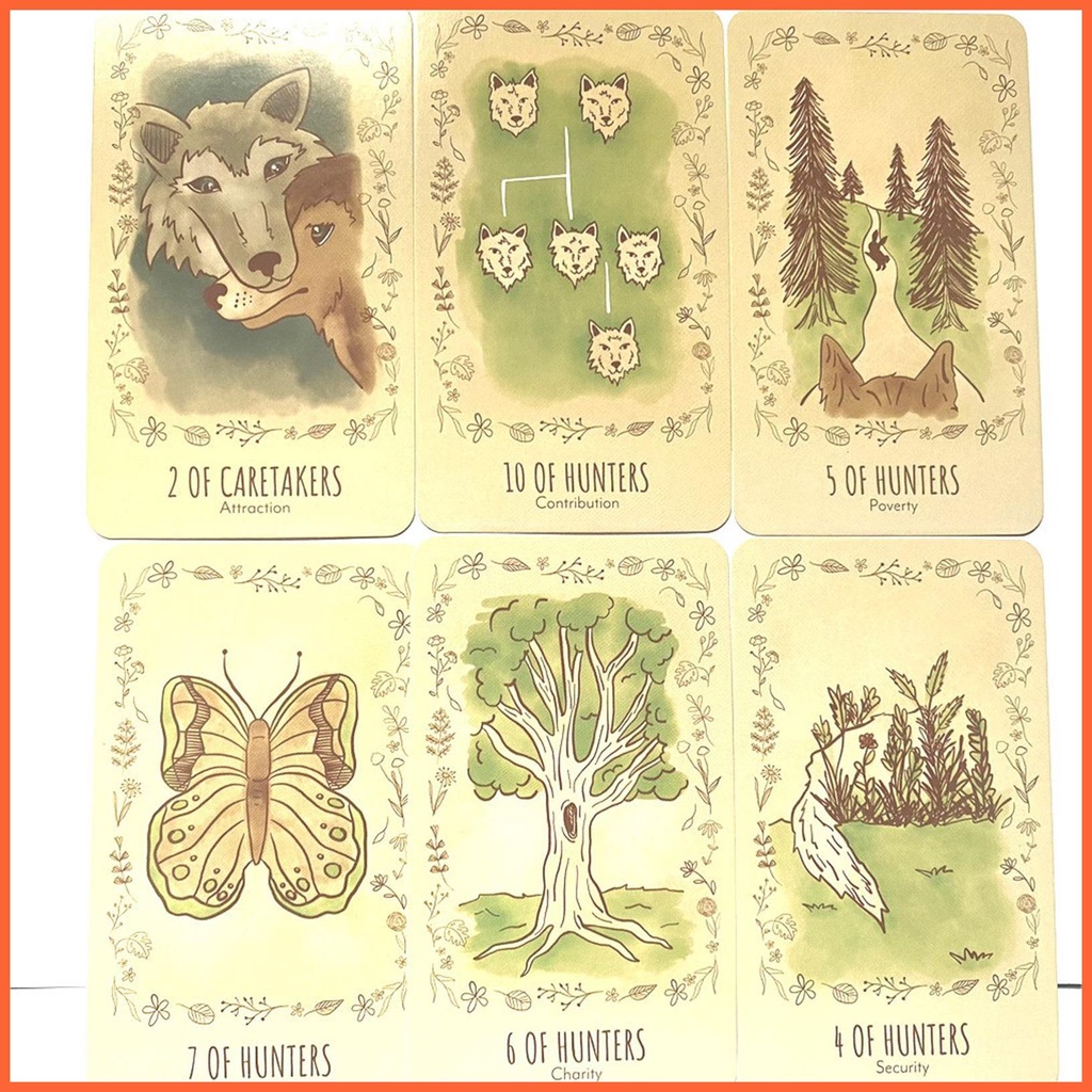Bộ Bài Tarot Tiếng Anh Hình Sói Hoang Dã