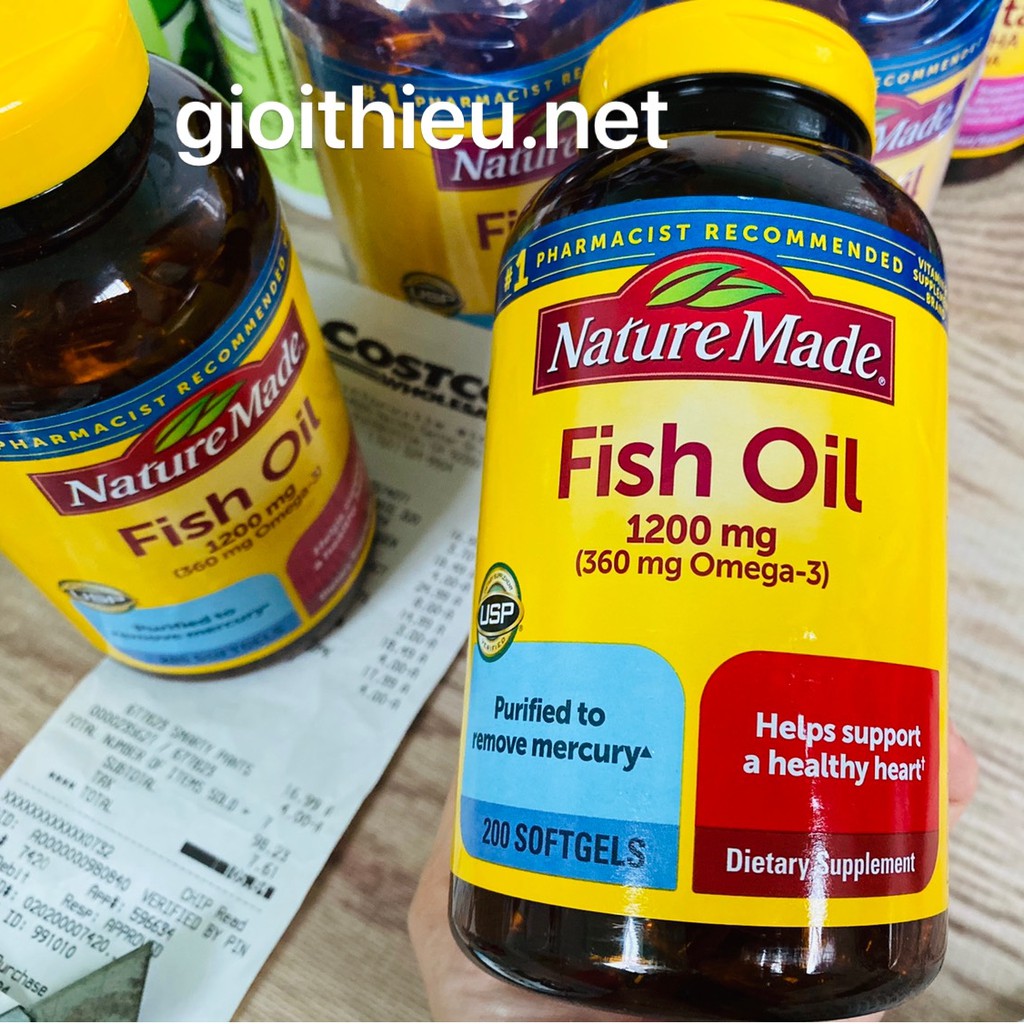 [Bill Mỹ] Fish Oil Nature Made 200 viên DATE XA