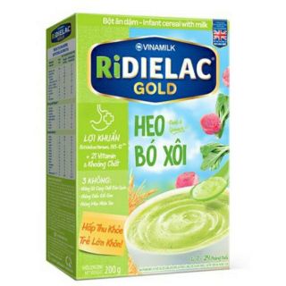 Bột ăn dặm Ridielac Heo bó xôi 200g