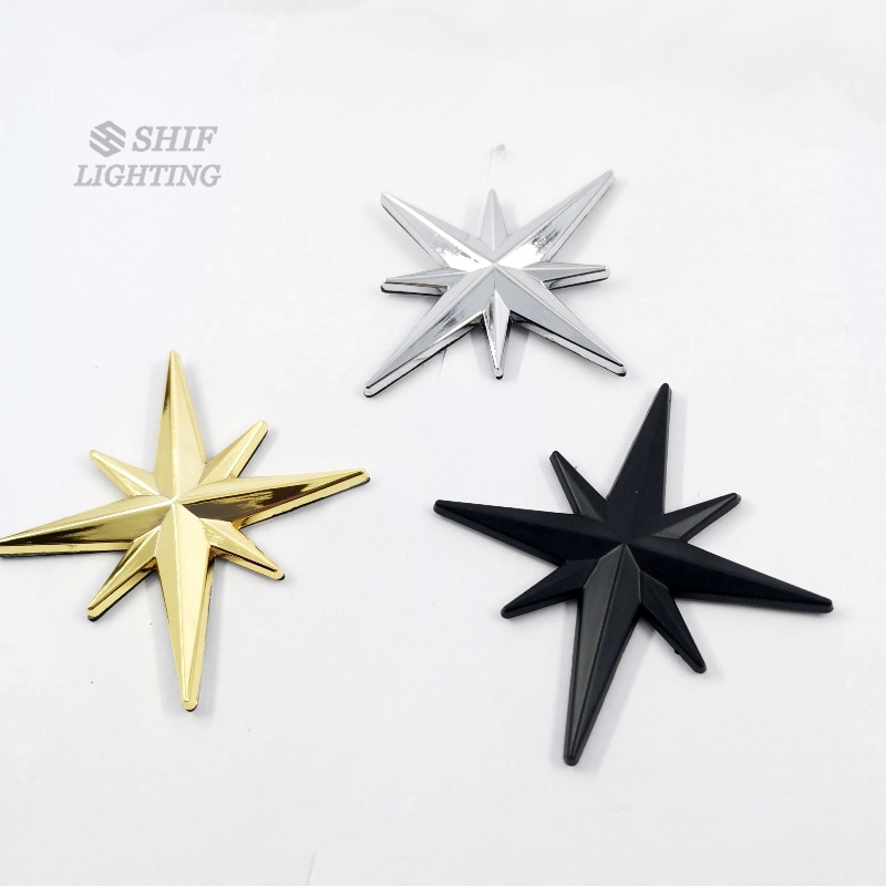 Miếng dán kim loại hình ngôi sao trang trí xe hơi