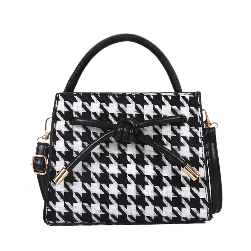 Túi Đeo Vai Hình Vuông Nhỏ Vải Len Đính Nơ Kiểu Nước Ngoài Mẫu Mới 2022 Thời Trang Mùa Xuân Cho Nữ