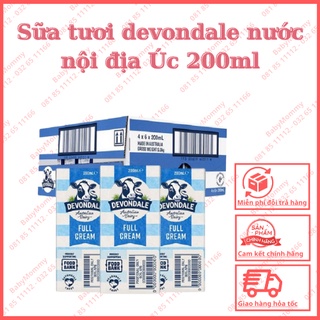 Thùng 24 hộp sữa devondale sữa tươi nguyên kem 200ml - sữa úc nhập khẩu