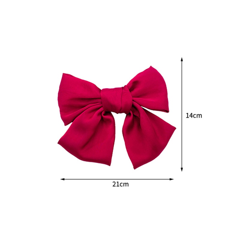 Kẹp Tóc Nơ Lớn Bằng Vải Satin Mềm Mại Thời Trang Dành Cho Nữ