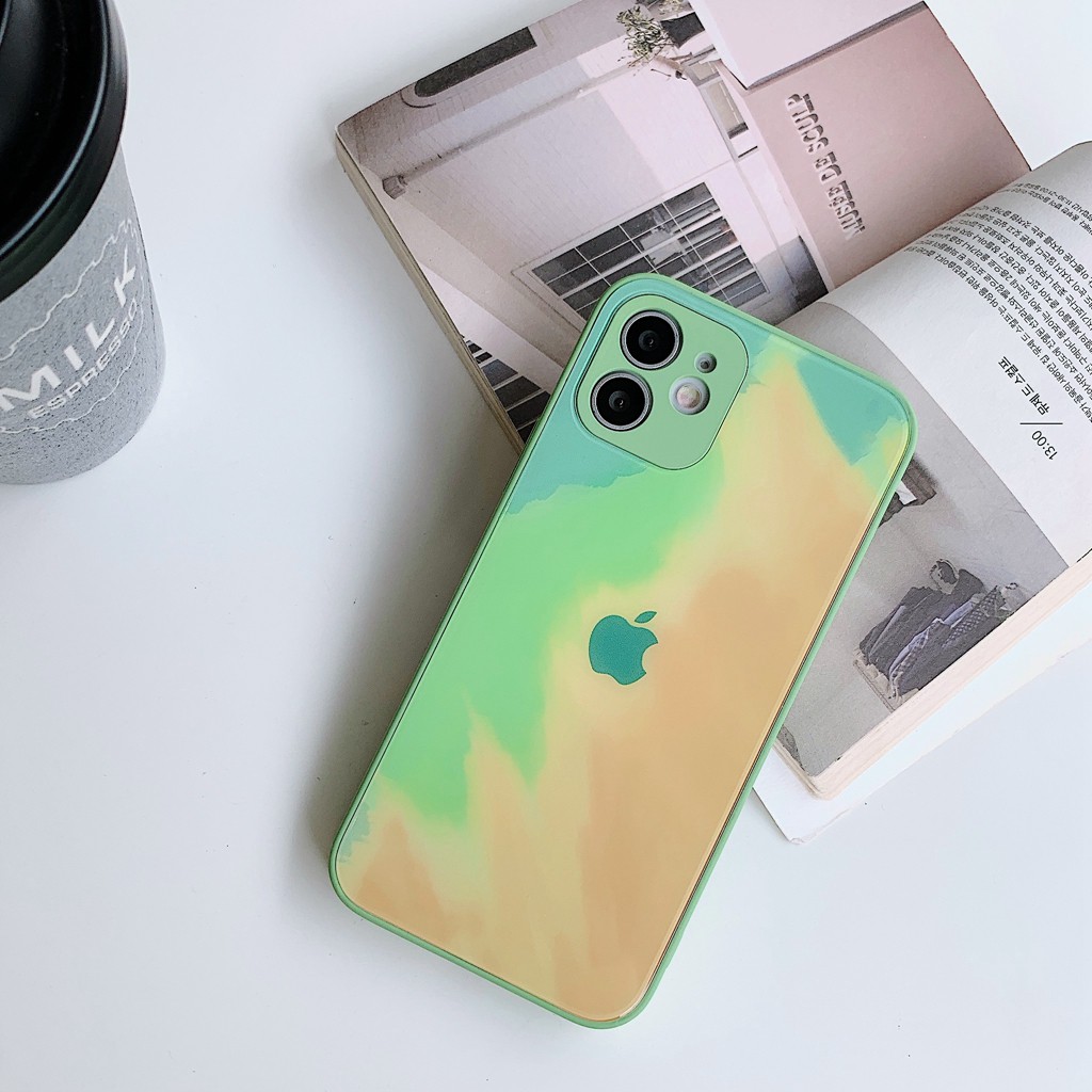 Ốp Lưng Kính Màu Nước Đẹp Mắt Cho Iphone 12 Pro Max 11 Pro Max Xs Max Xr X 7 8 Plus