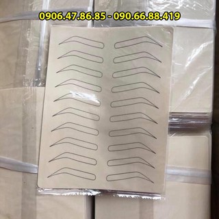 (5 miếng) Da giả tập phun xăm Bột điêu khắc khuôn mày