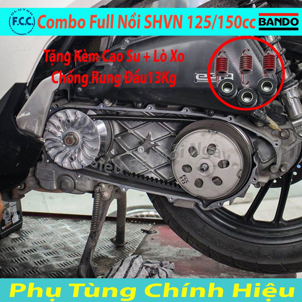 Combo Full Bộ Nồi Trước, Nồi Sau, Dây Coroa, Bi Nồi Honda SH VN 125, 150cc