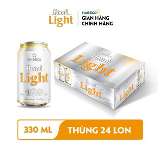 Thùng 24 lon Bia Hanoi Light - HABECO (330ml/lon)