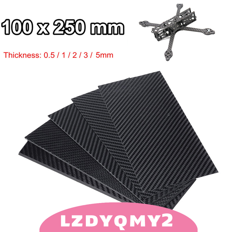 Tấm Sợi Carbon 3k Cho Máy Bay Điều Khiển Từ Xa 250x100mm