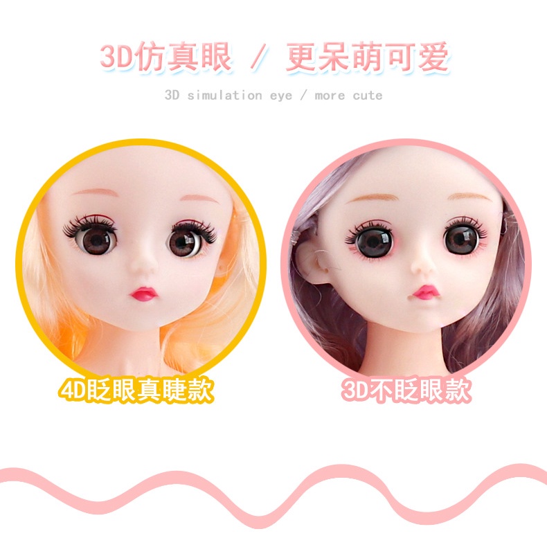 Búp bê Baboliy 30 cm có khớp mắt có thể nhắm mở xinh đẹp đáng yêu ANDATOY AD881