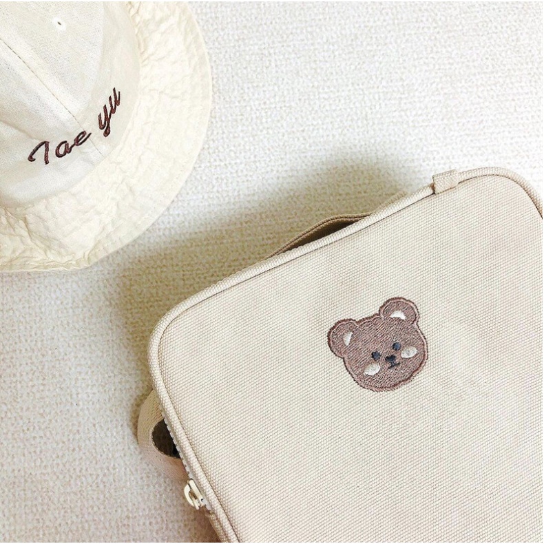 Ba lô gấu thêu nổi Hàn Quốc cho bé B887