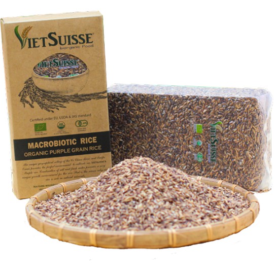 Gạo tím hữu cơ VietSuisse 1kg