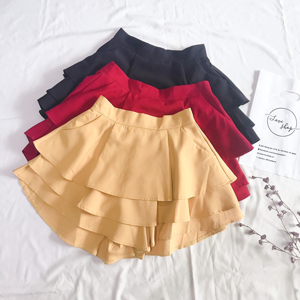 Chân váy 2 tầng xoè