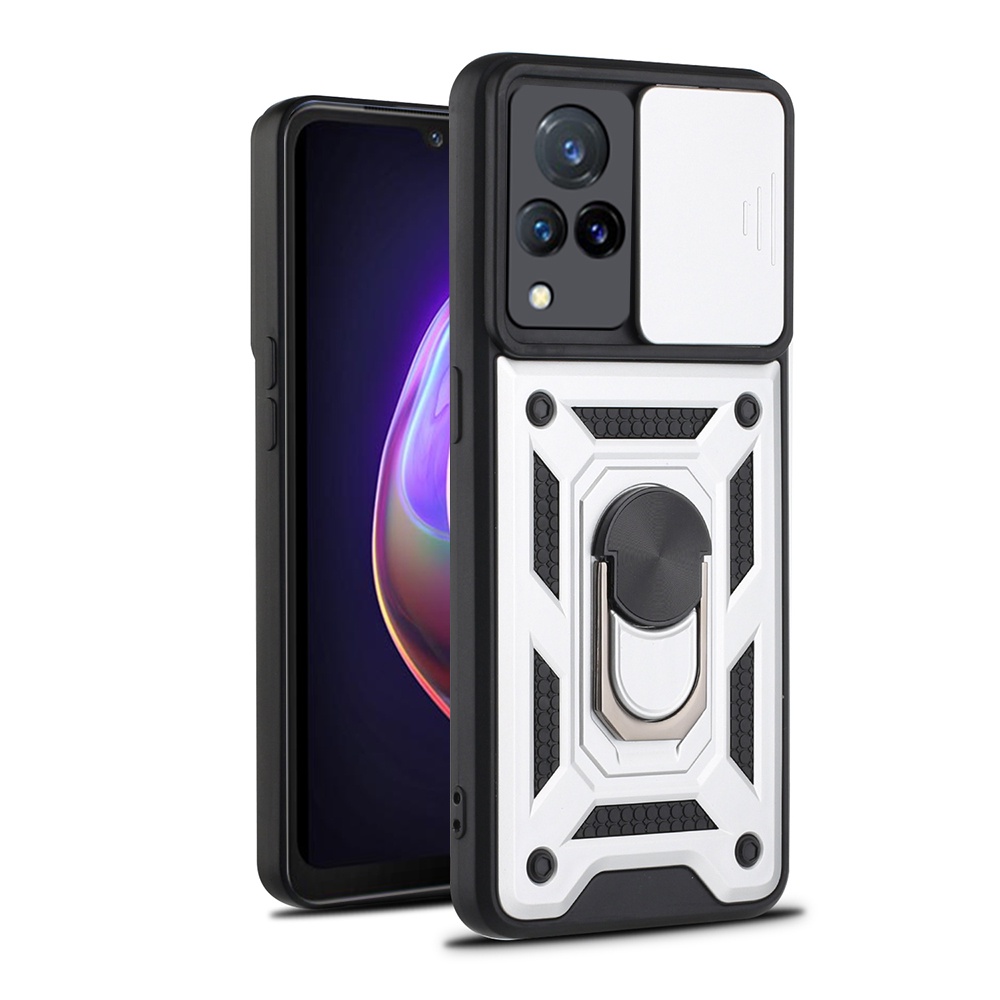 Ốp Điện Thoại Có Vòng Nhẫn Từ Tính Bảo Vệ Camera Cho Vivo V23 V21 Y15S Y15A Y21 Y76S S10e V23e Y21 Y21S Y33S Y20 Y20S Y12 Y15 Y17