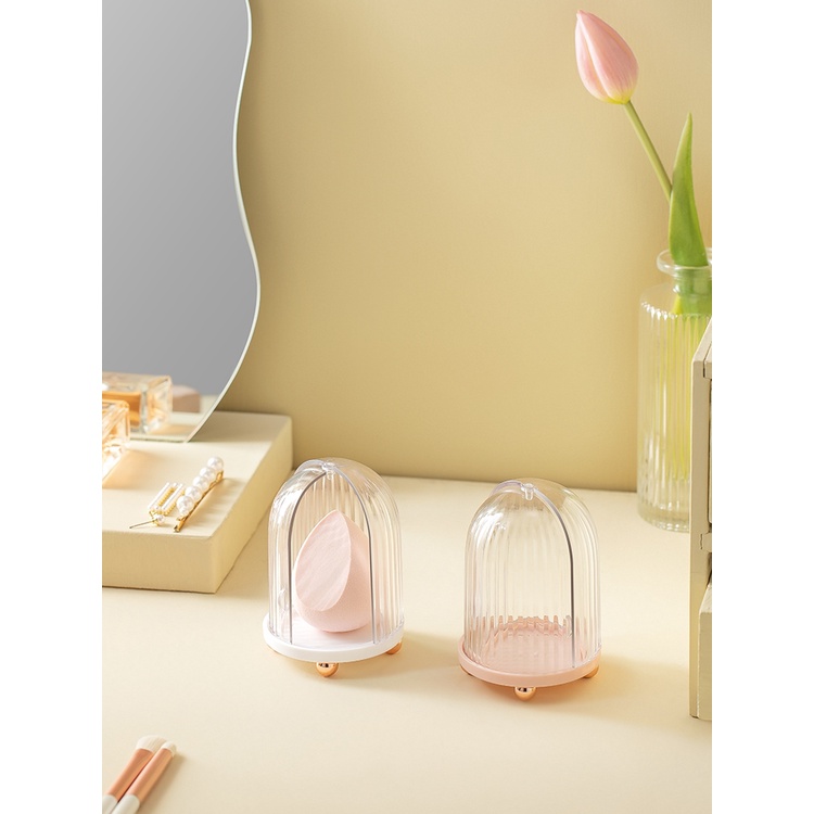 Hàng Sẵn Hộp Đựng Mút Trang Điểm Làm khô Trong Suốt Siêu Cute (Không Bao Gồm Mút)【Texas053】